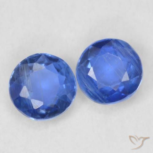 Gemme di Cianite Blu scuro naturale da 0.48 ct, Rotondo, VS-SI