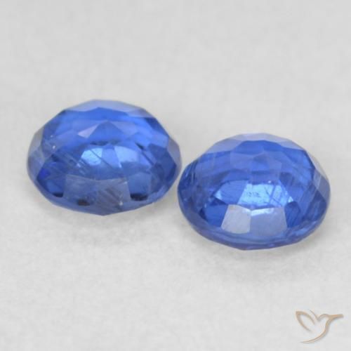 Gemme di Cianite Blu scuro naturale da 0.48 ct, Rotondo, VS-SI