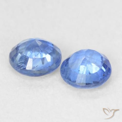 Gemme di Cianite Blu navy chiaro naturale da 0.44 ct, Rotondo, VS-SI