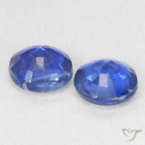 Gemme di Cianite Blu scuro naturale da 0.49 ct, Rotondo, VS-SI