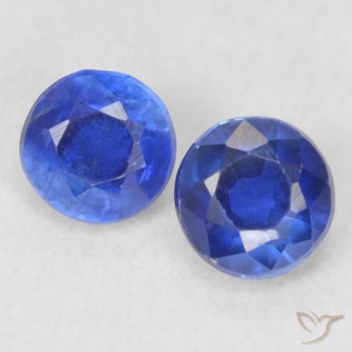 Gemme di Cianite Blu scuro naturale da 0.61 ct, Rotondo, VS-SI