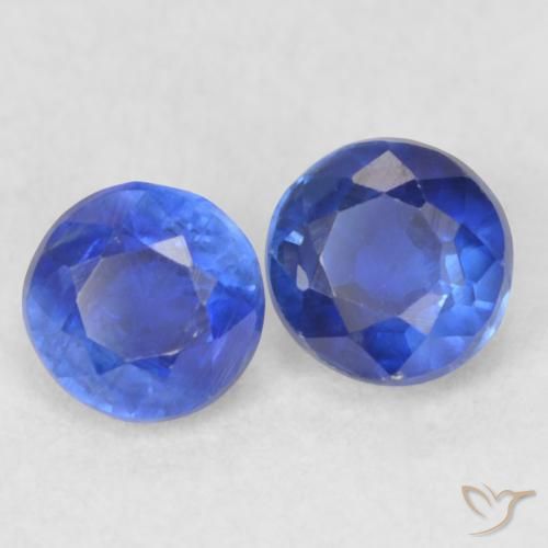 Gemme di Cianite Blu scuro naturale da 0.61 ct, Rotondo, VS-SI