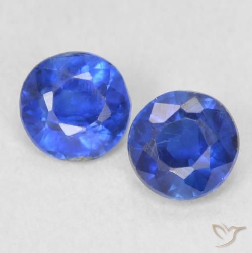 0.54ctw Naturale Blu scuro Cianite, Rotondo, VS-SI