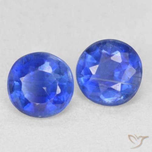 Gemme di Cianite Blu scuro naturale da 0.47 ct, Rotondo, VS-SI