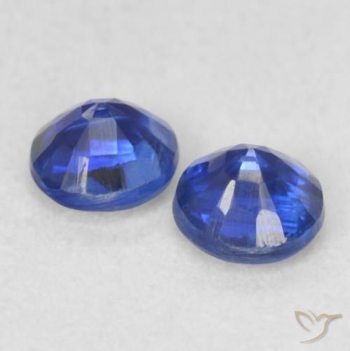 Gemme di Cianite Blu scuro naturale da 0.47 ct, Rotondo, VS-SI
