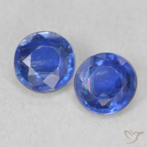 0.46ctw Naturale vero blu Cianite, Rotondo, VS-SI