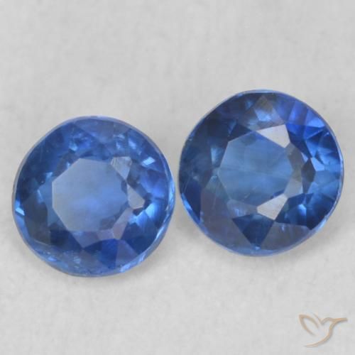 Gemme di Cianite Blu scuro naturale da 0.56 ct, Rotondo, VS-SI