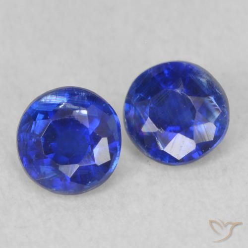 Gemme di Cianite Blu scuro naturale da 0.45 ct, Rotondo, VS-SI