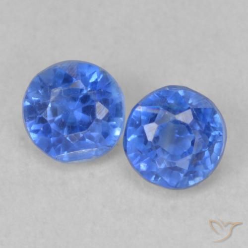 0.69ctw Naturale Blu profondo azzurro Cianite, Rotondo, VS-SI