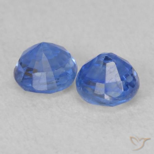 Gemme di Cianite Blu profondo azzurro naturale da 0.69 ct, Rotondo, VS-SI