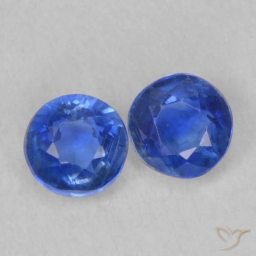 Gemme di Cianite Blu scuro naturale da 0.52 ct, Rotondo, VS-SI