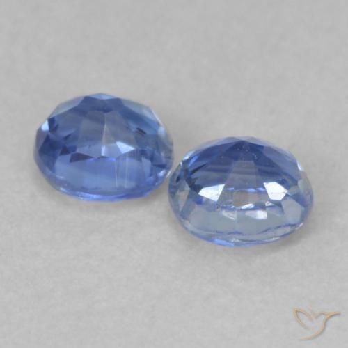 Gemme di Cianite Blu navy naturale da 0.59 ct, Rotondo, VS-SI