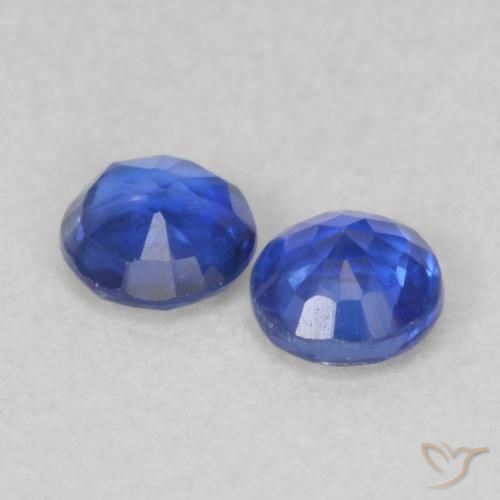 Gemme di Cianite Blu navy naturale da 0.44 ct, Rotondo, VS-SI