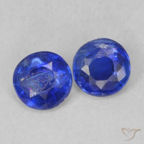 Gemme di Cianite Blu scuro naturale da 0.46 ct, Rotondo, VS-SI