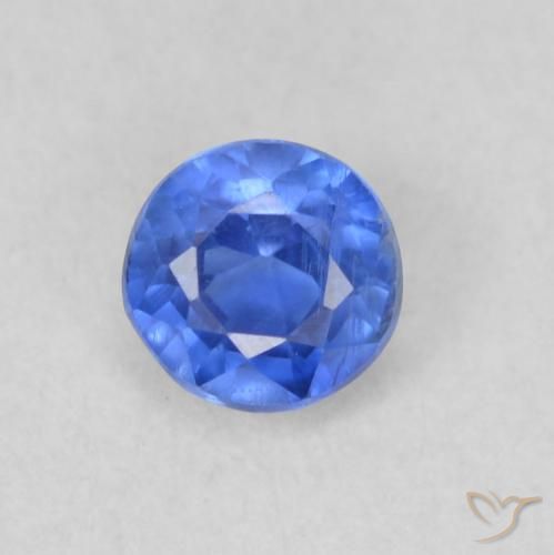 0.35ct Naturale Blu navy chiaro Cianite, Rotondo, VS