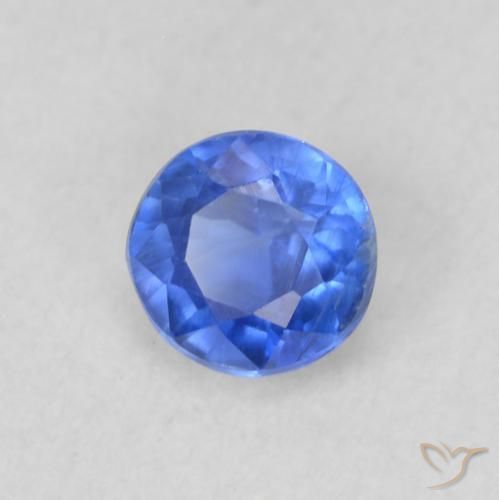 Cianite Blu navy chiaro naturale da 0.35 ct, Rotondo, VS