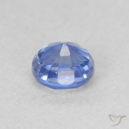 Cianite Blu navy chiaro naturale da 0.35 ct, Rotondo, VS