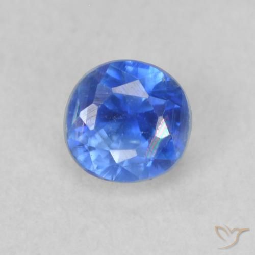 Cianite Blu navy chiaro naturale da 0.36 ct, Rotondo, VS