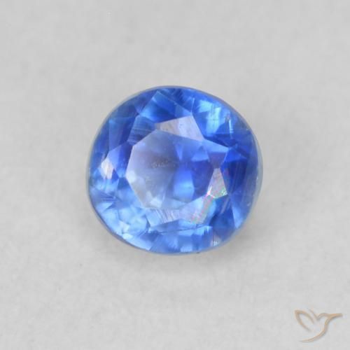 Cianite Blu navy chiaro naturale da 0.36 ct, Rotondo, VS