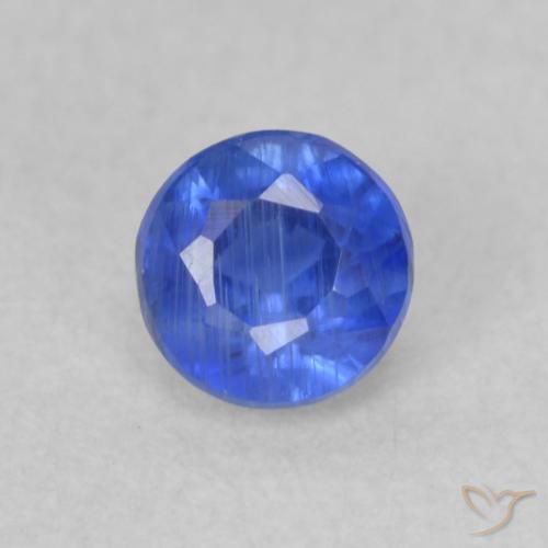 0.38ct Naturale vero blu Cianite, Rotondo, VS, Photo A