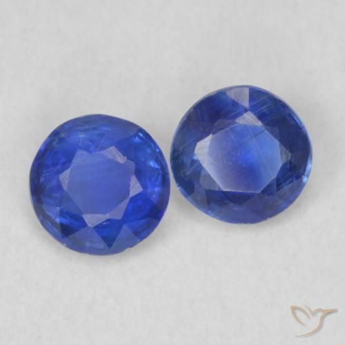 0.44ctw Naturale Viola Blu Cianite, Rotondo, VS-SI