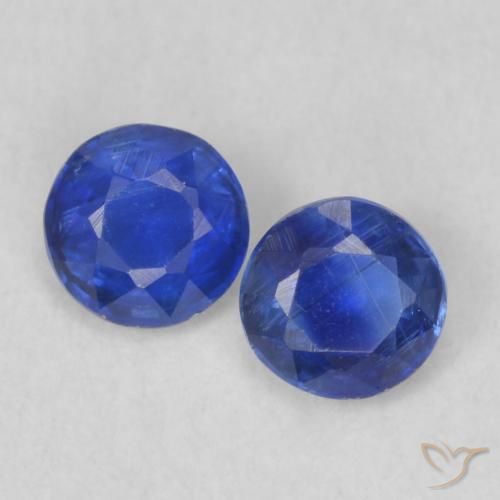 Gemme di Cianite Viola Blu naturale da 0.44 ct, Rotondo, VS-SI