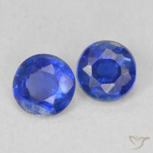 Gemme di Cianite Blu scuro naturale da 0.46 ct, Rotondo, VS-SI