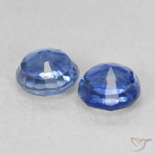 Gemme di Cianite Blu navy chiaro naturale da 0.57 ct, Rotondo, VS-SI