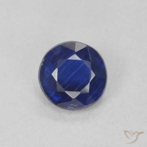 0.31ct Naturale Blu scuro Cianite, Rotondo, VS-SI
