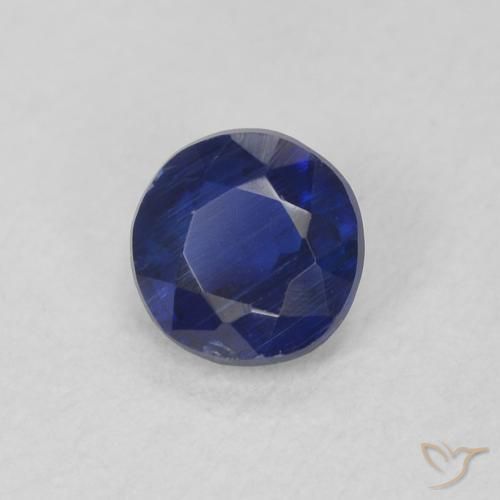 Cianite Blu scuro naturale da 0.31 ct, Rotondo, VS-SI