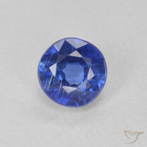 0.40ct Naturale vero blu Cianite, Rotondo, VS-SI, Photo A