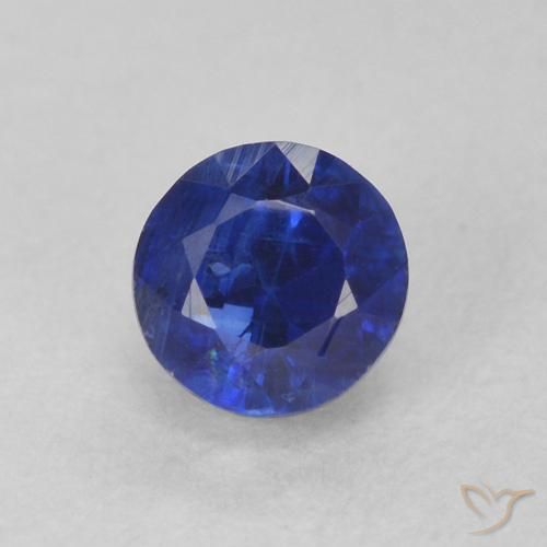 0.54ct Naturale Blu navy Cianite, Rotondo, SI