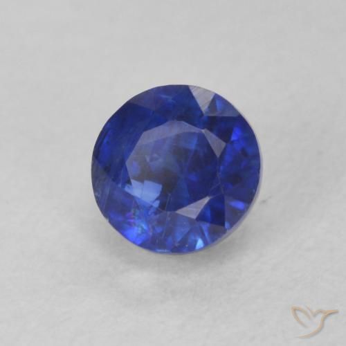 Cianite Blu navy naturale da 0.54 ct, Rotondo, SI