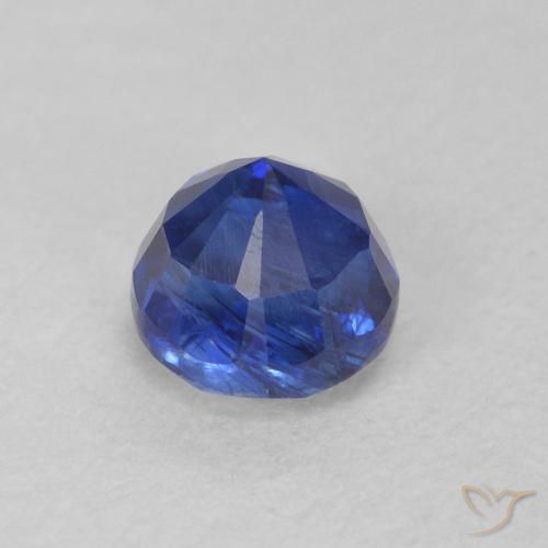 Cianite Blu navy naturale da 0.54 ct, Rotondo, SI