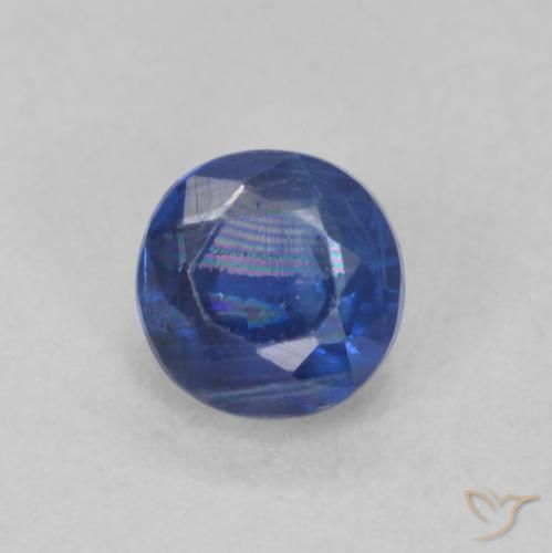 Cianite Blu navy naturale da 0.45 ct, Rotondo, SI