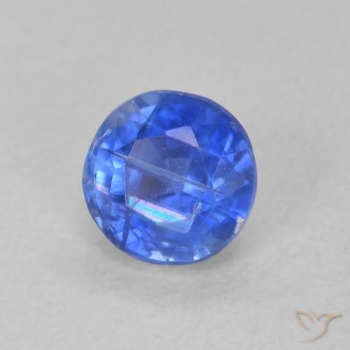 Cianite Blu profondo azzurro naturale da 0.44 ct, Rotondo, SI