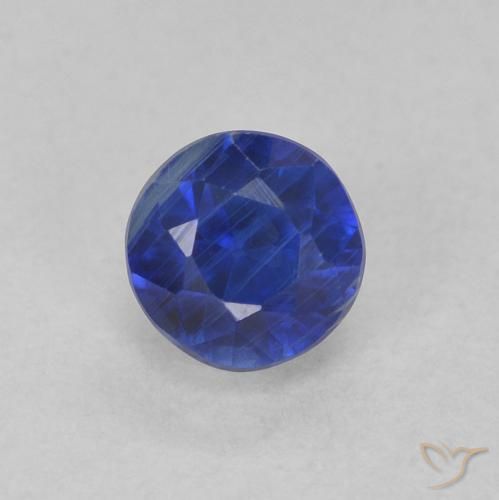 0.49ct Naturale Blu navy Cianite, Rotondo, SI