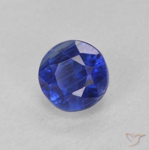 Cianite Blu navy naturale da 0.49 ct, Rotondo, SI