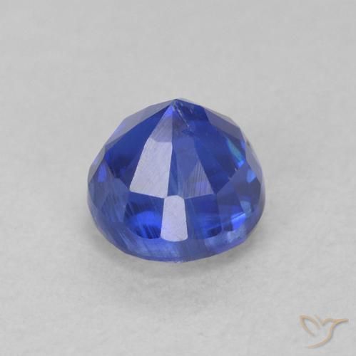 Cianite Blu scuro naturale da 0.58 ct, Rotondo, SI