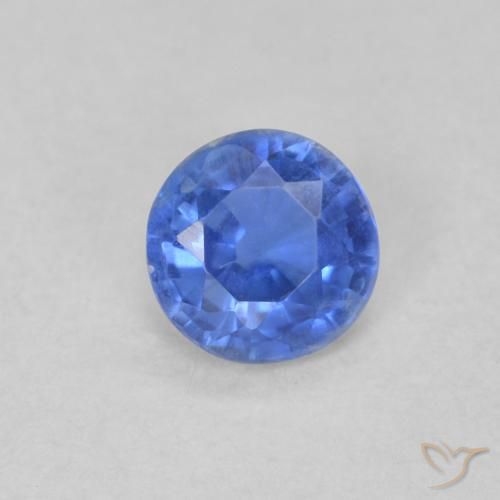 0.28ct Naturale Blu navy chiaro Cianite, Rotondo, VS-SI