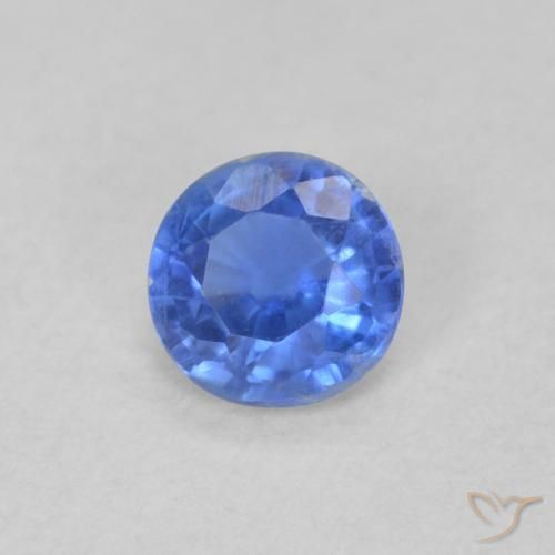Cianite Blu navy chiaro naturale da 0.28 ct, Rotondo, VS-SI