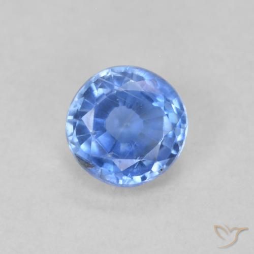 0.34ct Naturale Bambina blu Cianite, Rotondo, VS-SI