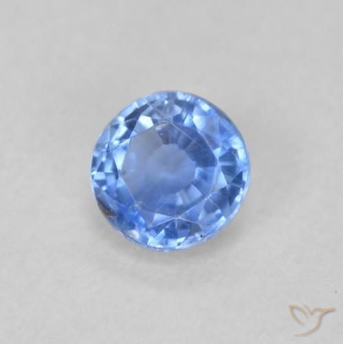 Cianite Bambina blu naturale da 0.34 ct, Rotondo, VS-SI