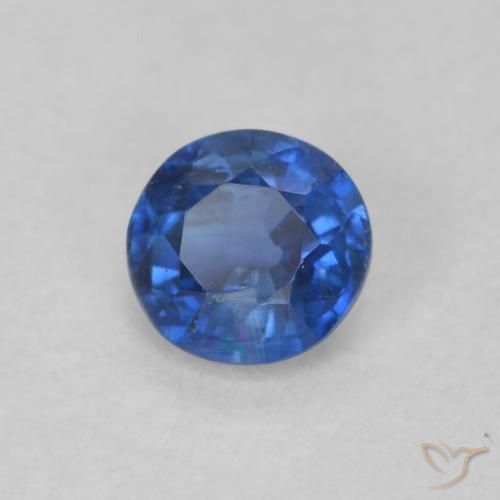 Cianite Blu scuro naturale da 0.34 ct, Rotondo, SI