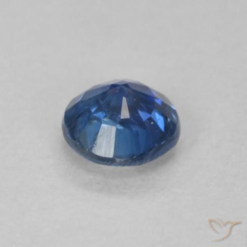 Cianite Blu scuro naturale da 0.34 ct, Rotondo, SI
