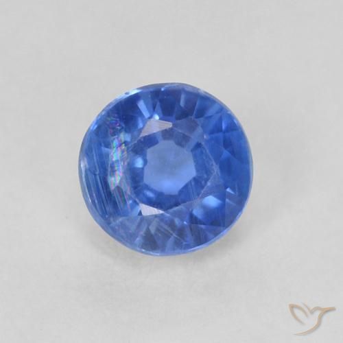 0.46ct Naturale Blu navy chiaro Cianite, Rotondo, SI