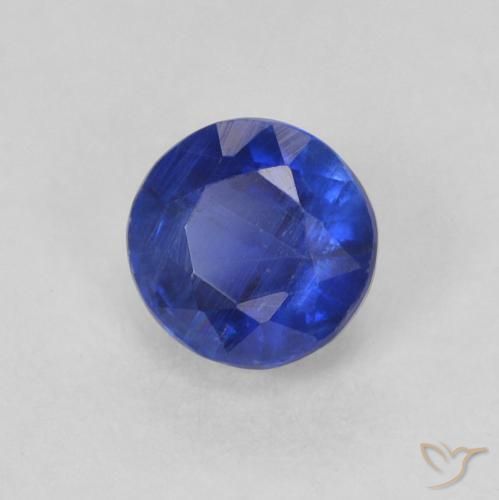 Cianite Blu scuro naturale da 0.46 ct, Rotondo, SI