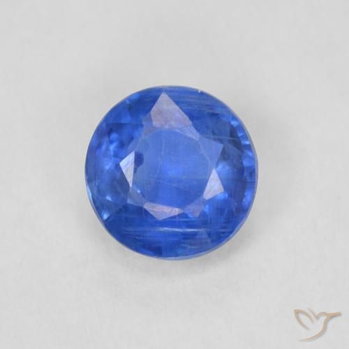 0.35ct Naturale Blu profondo azzurro Cianite, Rotondo, SI