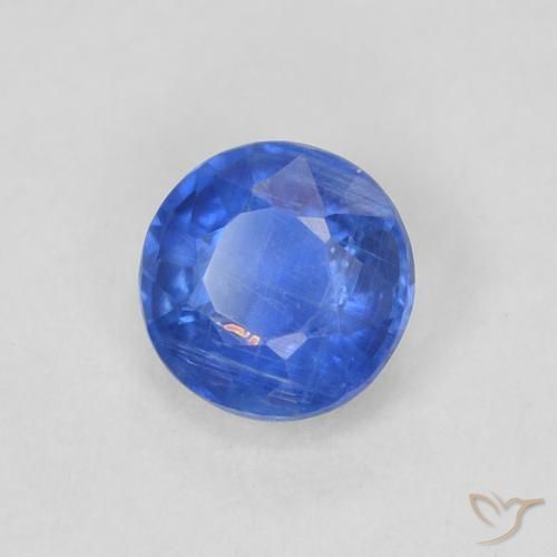 Cianite Blu profondo azzurro naturale da 0.35 ct, Rotondo, SI