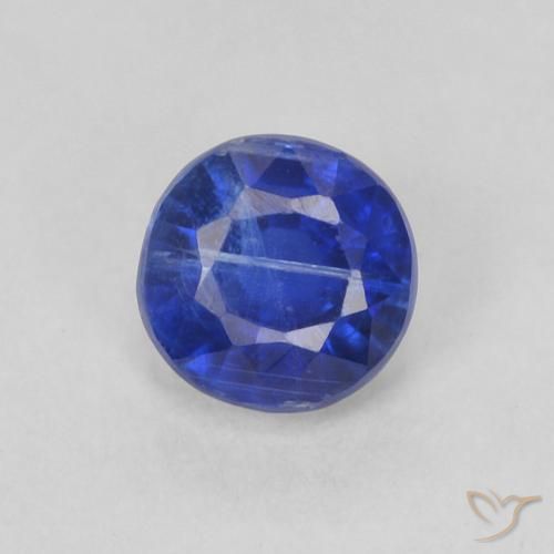0.43ct Naturale Blu scuro Cianite, Rotondo, SI